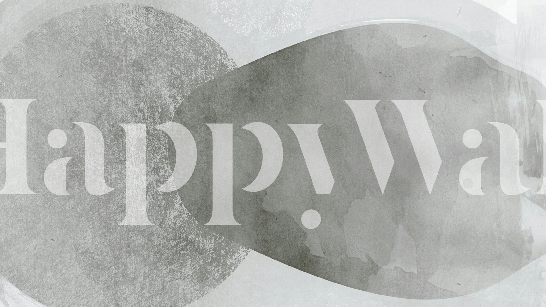 Abstract grey watercolor circles mural for a serene room ambience