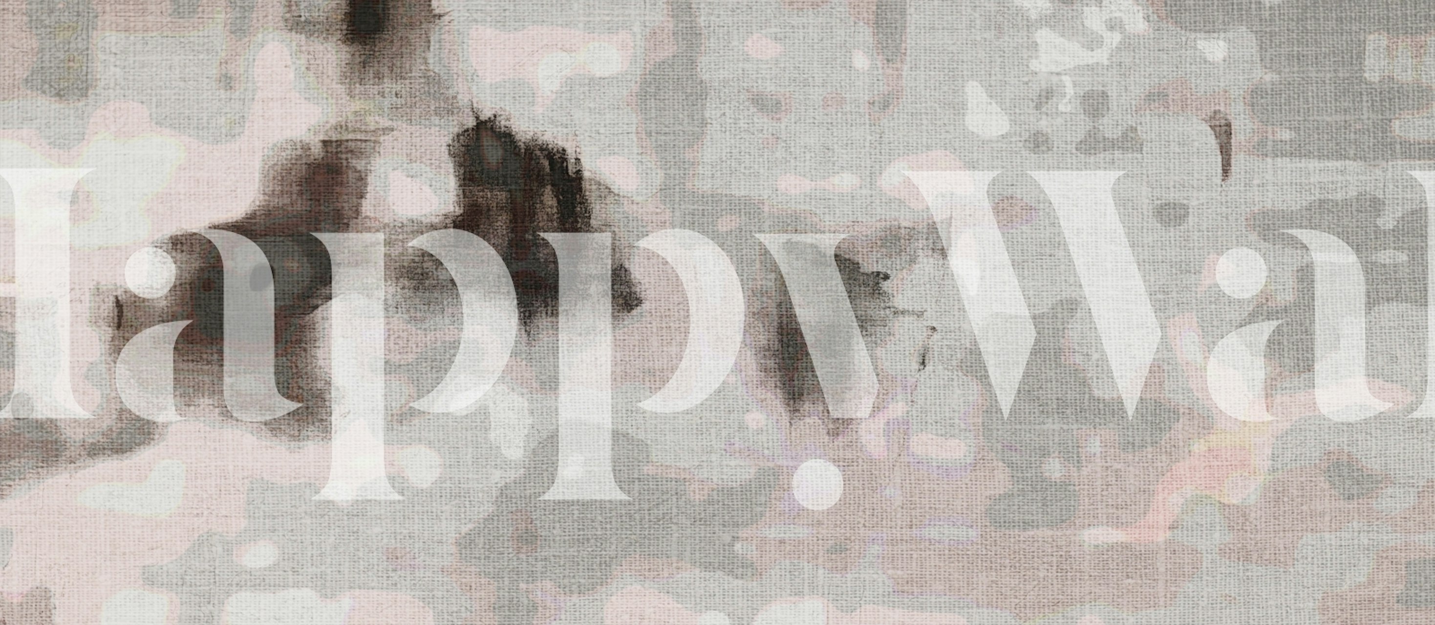 Grey Zen Shapes pellavakankaalla, joka näkyy huoneessa