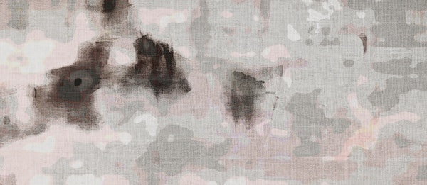 Grey Zen Shapes on Linen Fabric