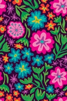 Sayulita Tropical Floral Rainbow Bright Small carta da parati