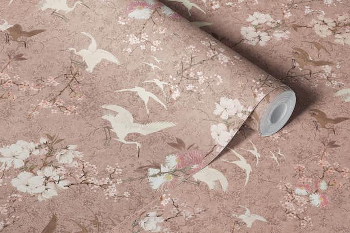 Chinoiseries birds and blossomwallpaper roll