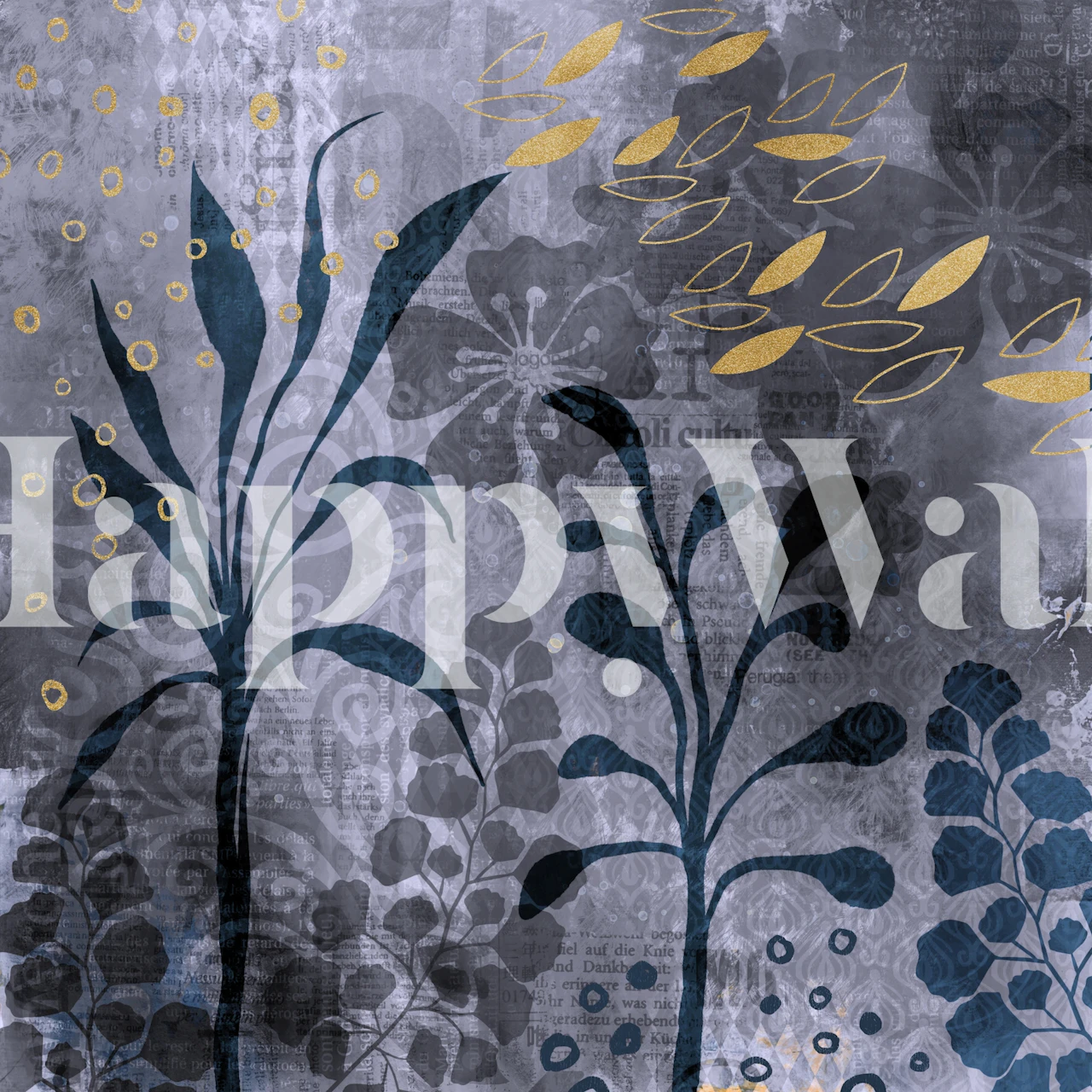 Moody Fantasy Garden wallpaper in a room