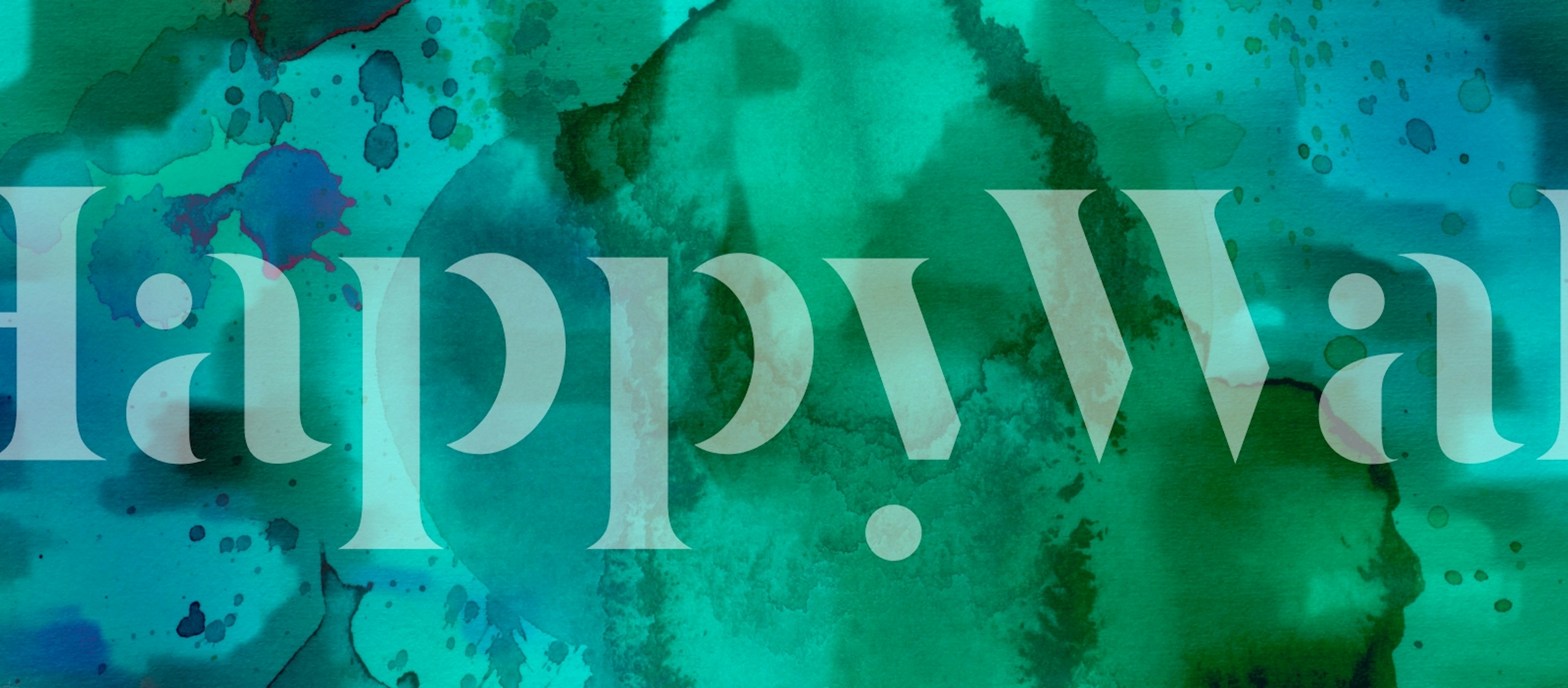 Emerald green watercolor splash wallpaper