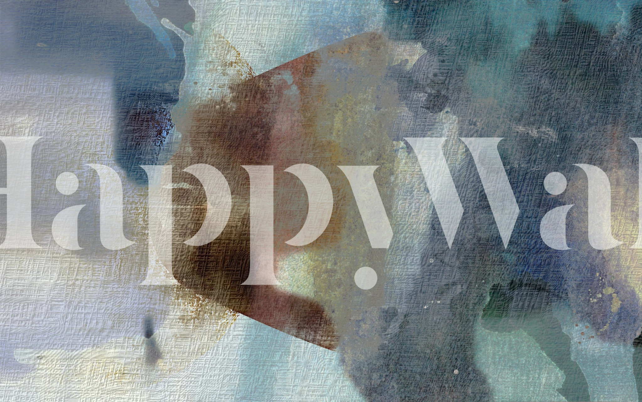 Abstract watercolor design with soft beige and teal hues wallpaper