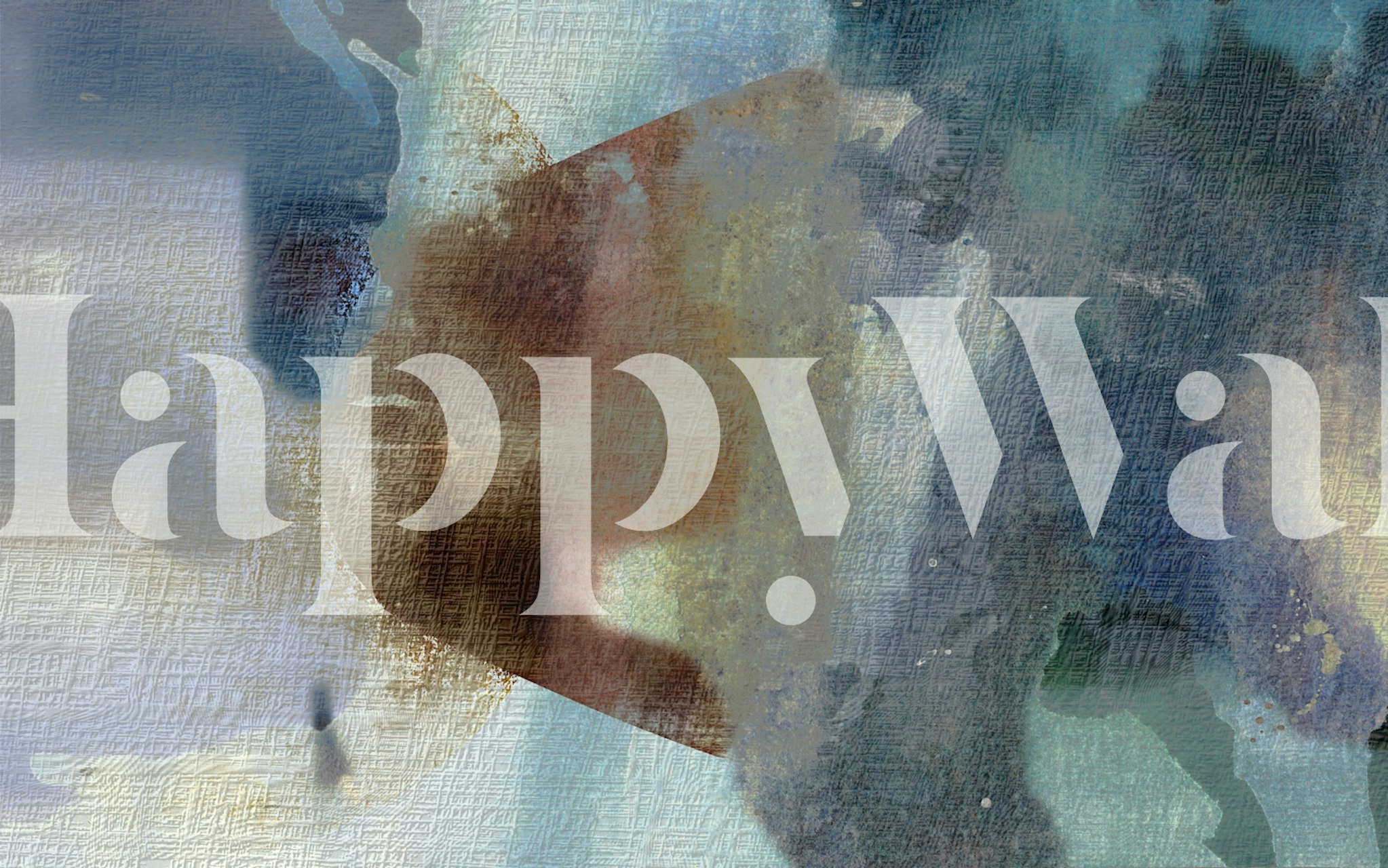 Abstract watercolor design with soft beige and teal hues wallpaper