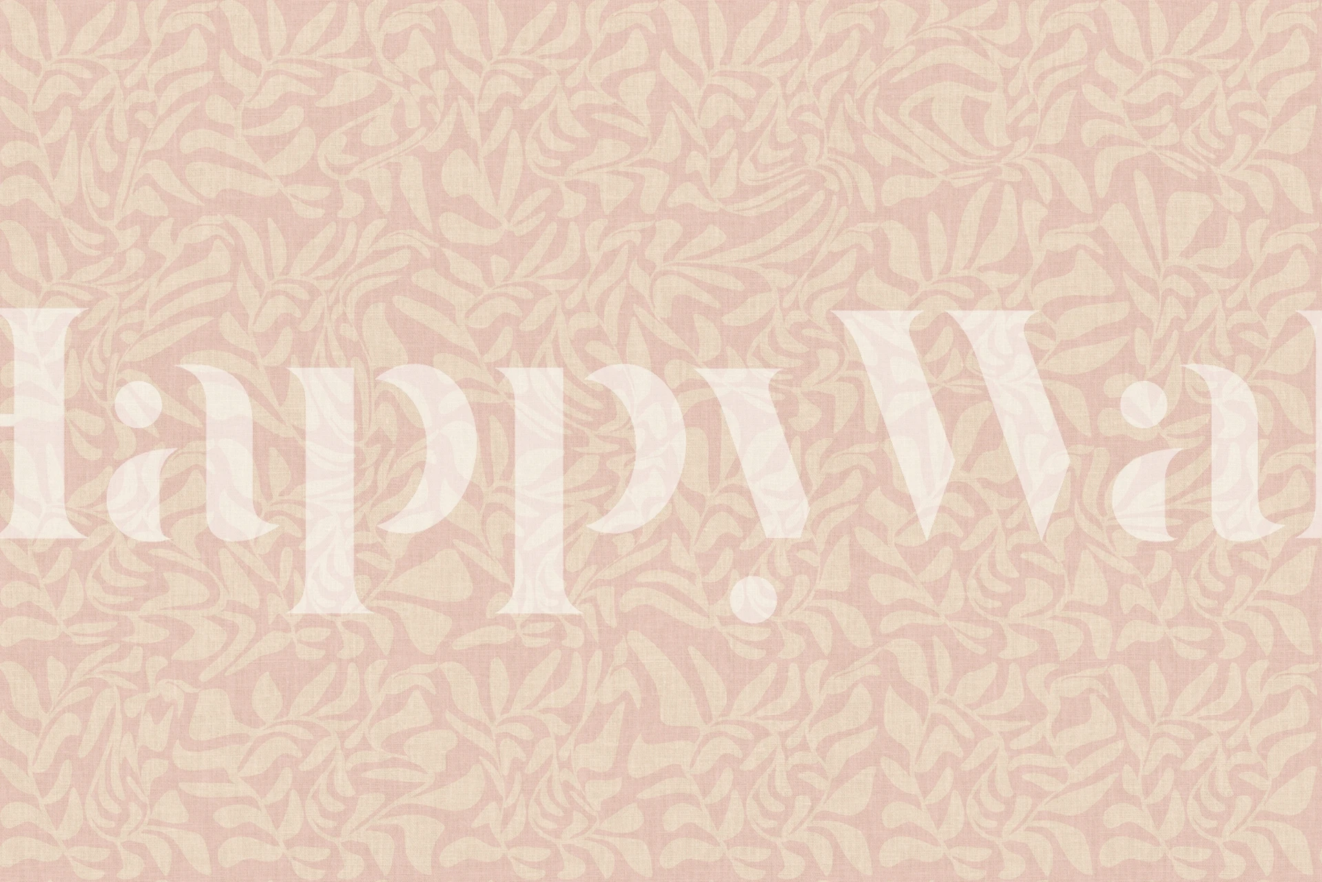 Tapete mit leaves swirls in blush pink