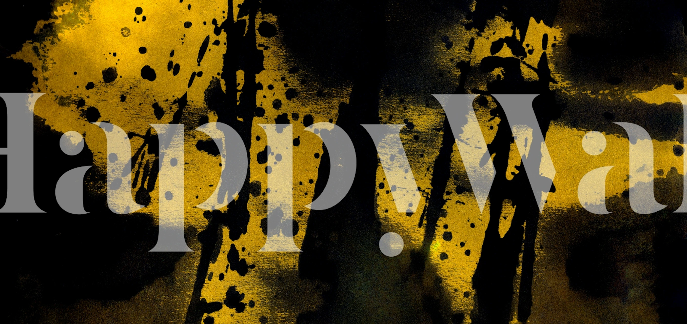 Japan Gold Ink Tapete, die in einem Raum ausgestellt sind