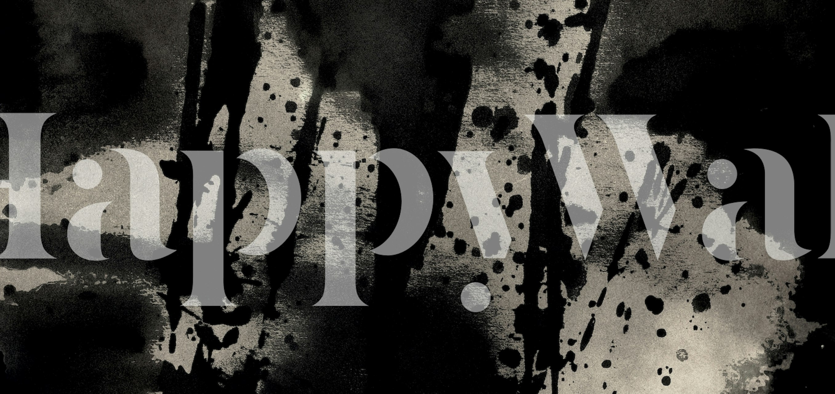 Ταπετσαρία Japan Silver Ink Grunge σε έναν χώρο