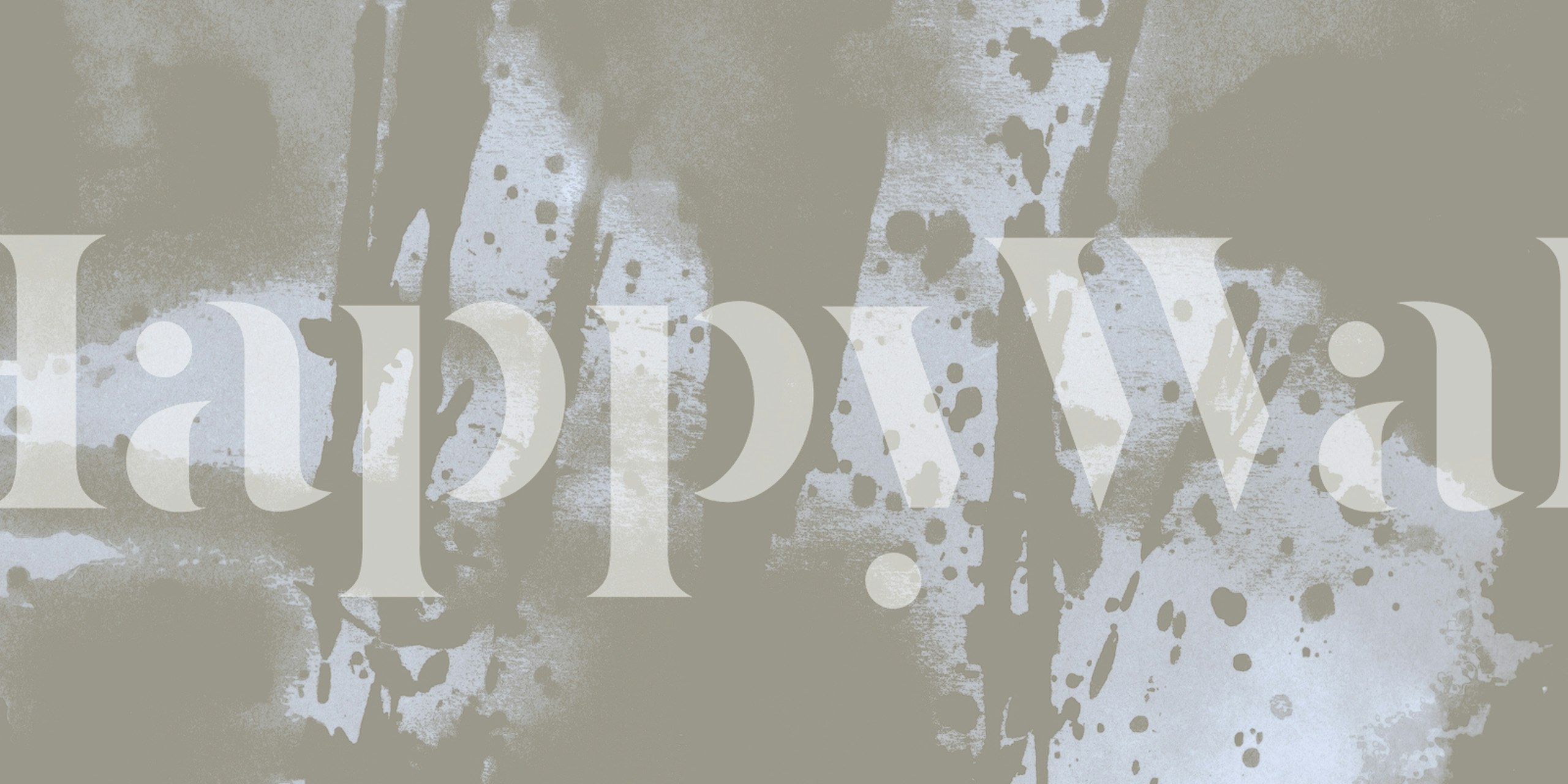 Japan Silver Ink Grunge wallpaper in a room