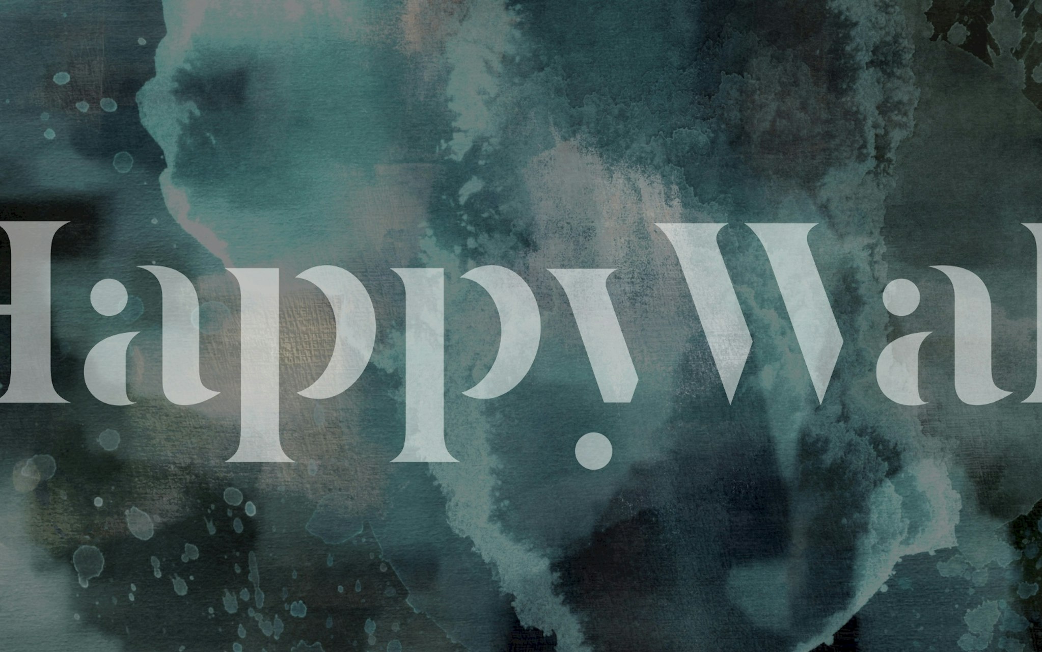 Teal abstract watercolor wallpaper with soft textures and blended shades