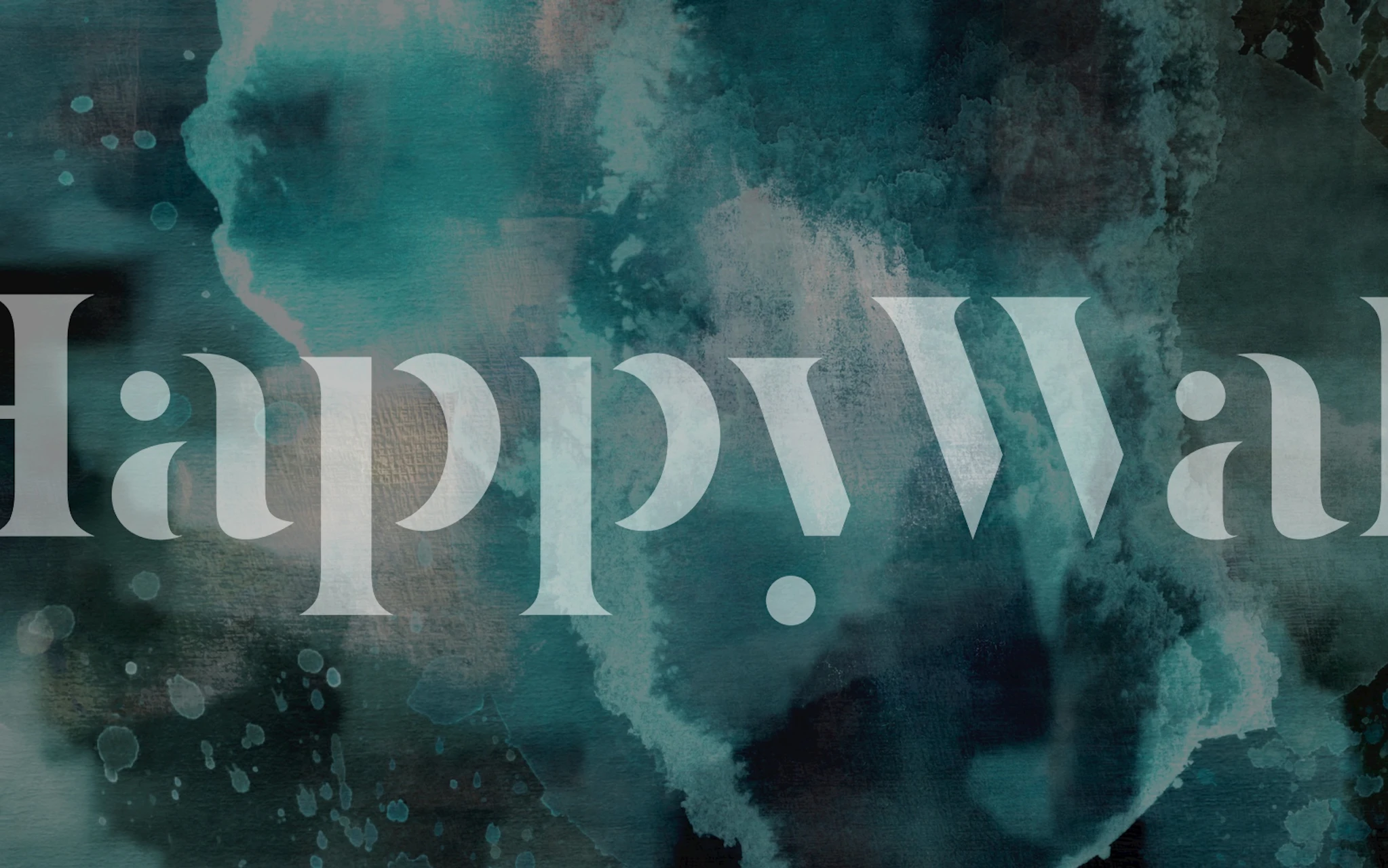 Teal abstract watercolor wallpaper with soft textures and blended shades