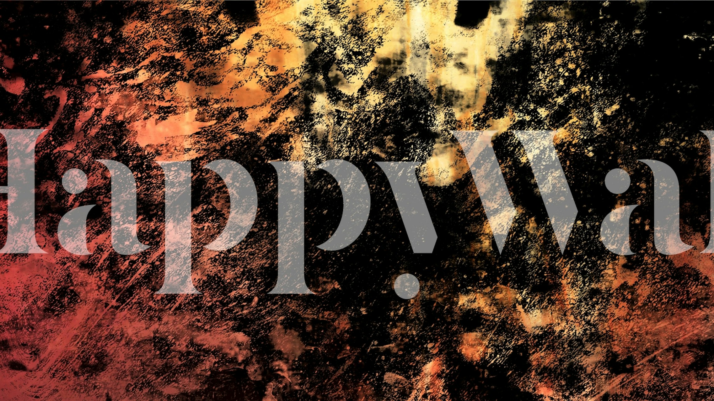 Abstract patterns in black and orange with white accents wallpaper