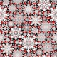 Snowflakes Pattern on Tartan Background 1