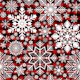 Snowflakes Pattern on Tartan Background 2