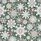 Snowflakes Pattern on Tartan Background 3