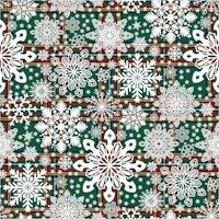 Snowflakes Pattern on Tartan Background 3 tapete