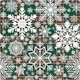 Snowflakes Pattern on Tartan Background 4