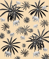 Palm Tree Elephant Jungle 2 tapete