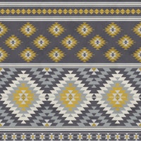 Kilim stripes in mustard grey large tapete