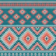 Kilim stripes in teal blue coral red