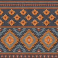 Kilim stripes in orange grey wallpaper