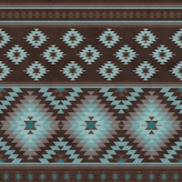 Kilim stripes in brown and blue carta da parati
