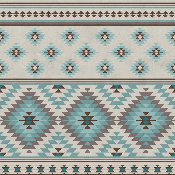 Kilim stripes in beige blue brown