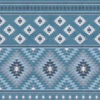 Kilim stripes in slate denim blue large tapet