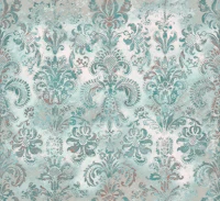 Grunge damask pattern mint blue green blush pink white tapete