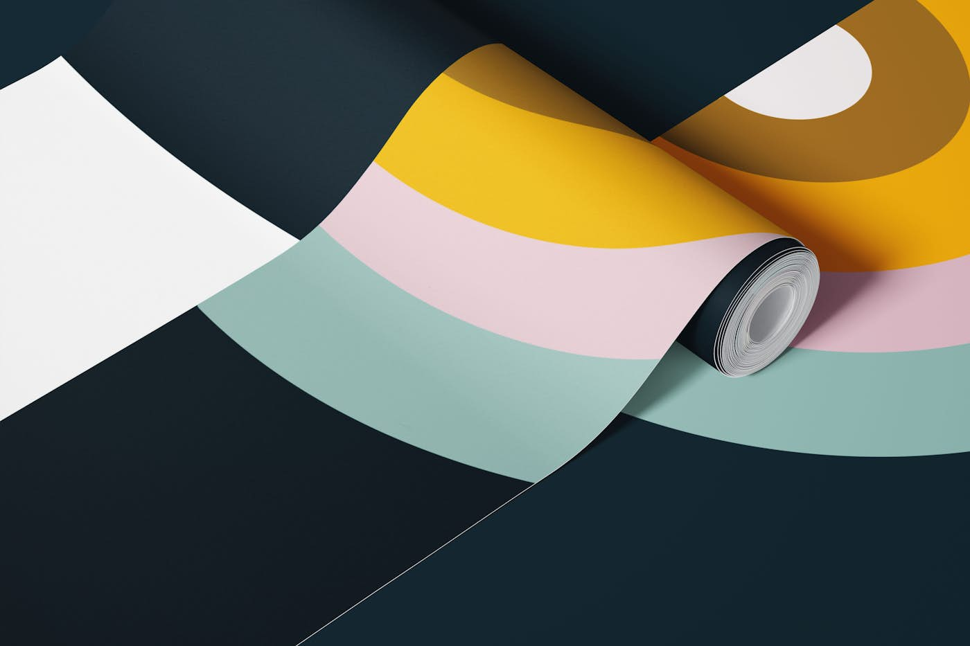 Retro Rainbow Vinyl 1a wallpaper roll