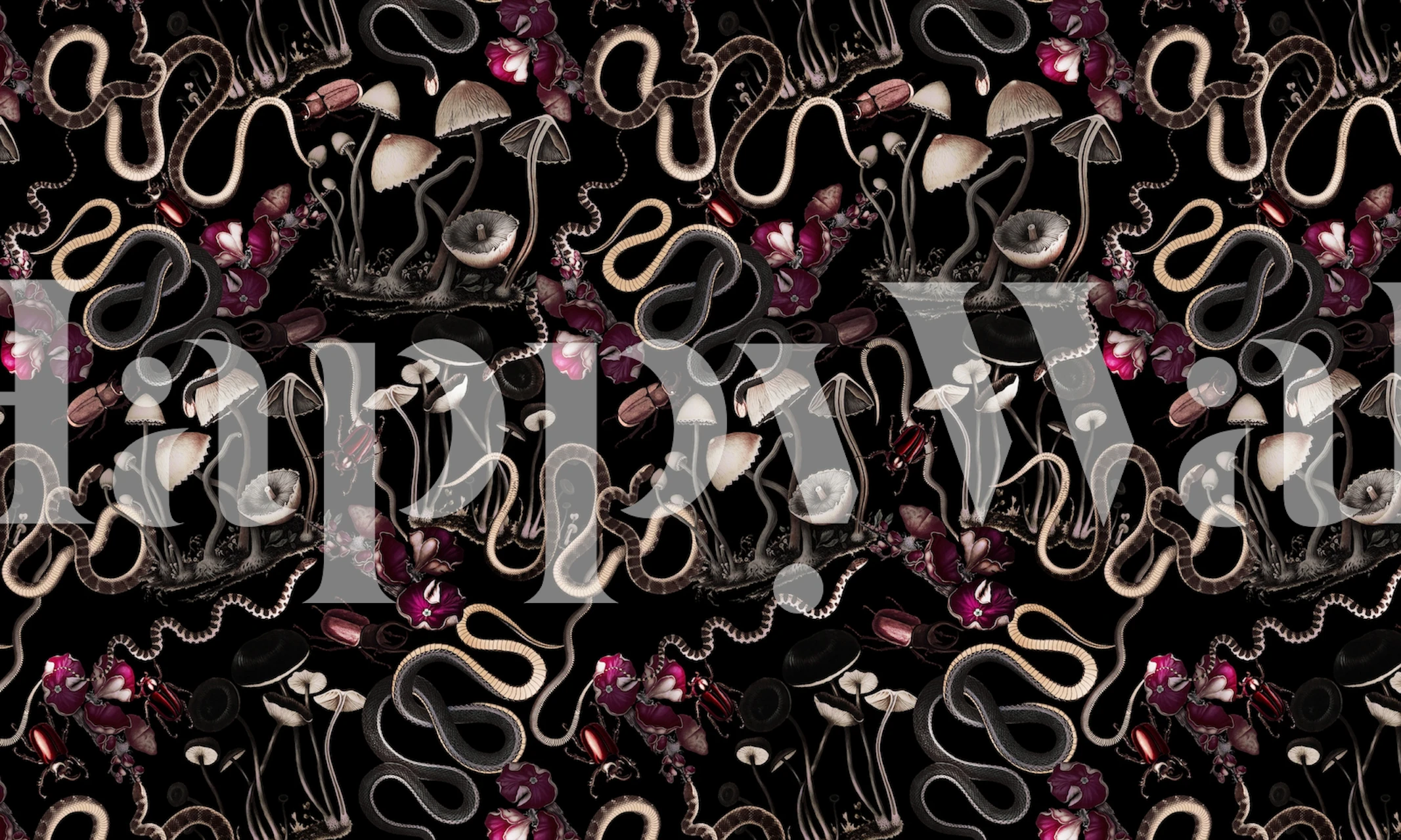 Mushroom Snake Garden I tapeta v nastavení pokoje