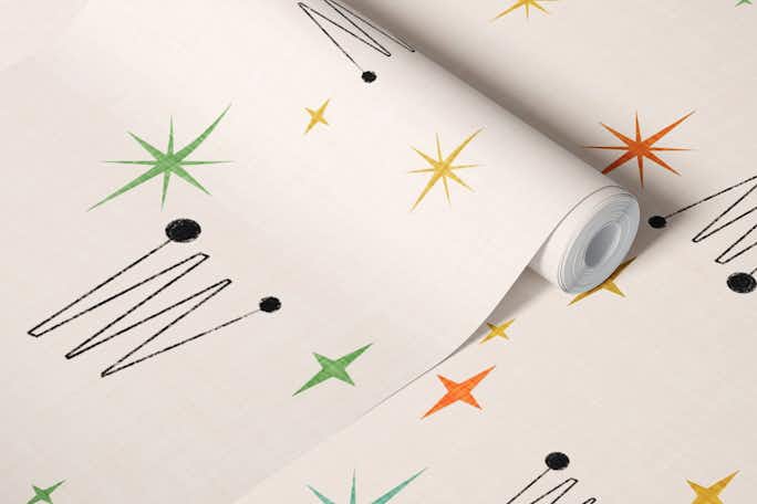 Space Age Starswallpaper roll