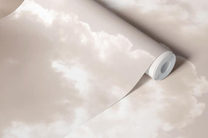 Soft Beige Clouds 2wallpaper roll