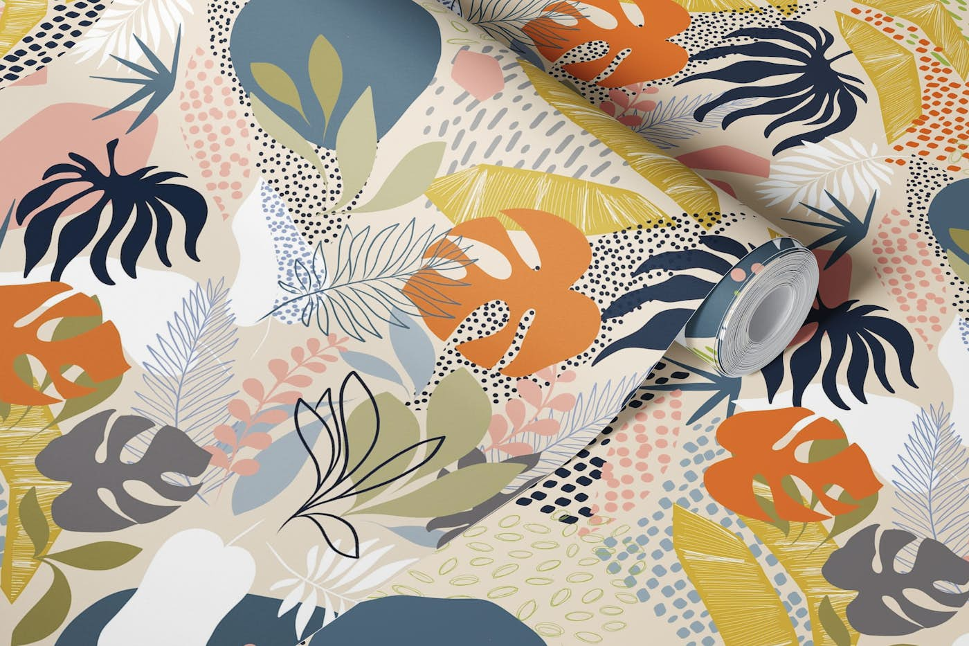 Tropical Boho Foliage 1. EARTHY WALLPAPER wallpaper roll