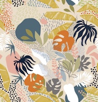 Tropical Boho Foliage 1. EARTHY WALLPAPER behang