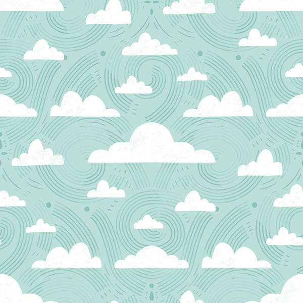 Whimsical Cloud Sky Pattern