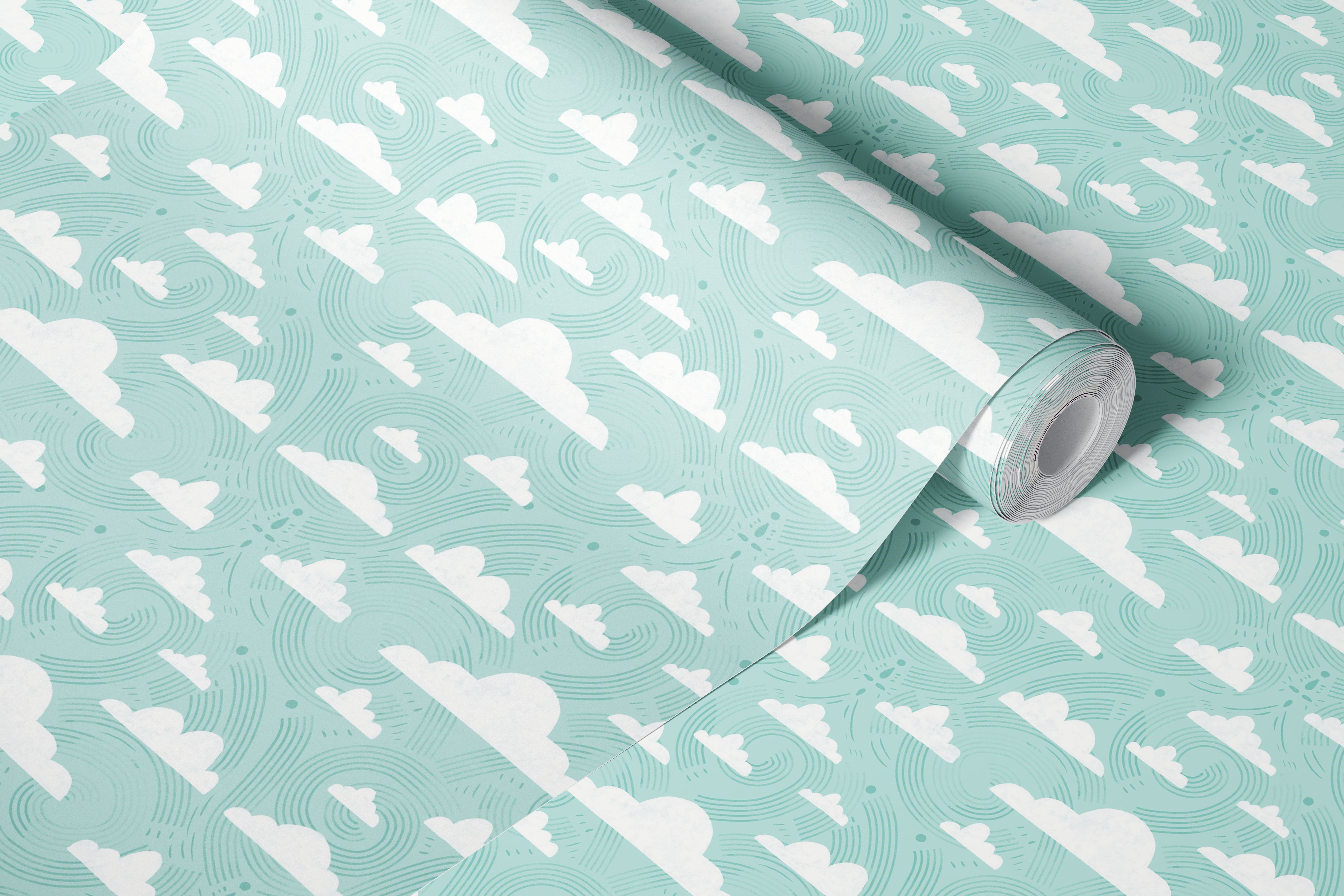 Dreamy Skies cloud wallpaper design