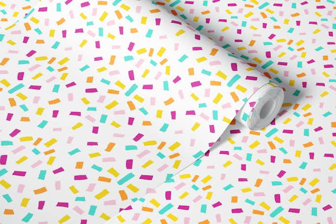 Party Vibes: Abstract Colorful Confetti Pattern - GD23-A13wallpaper roll