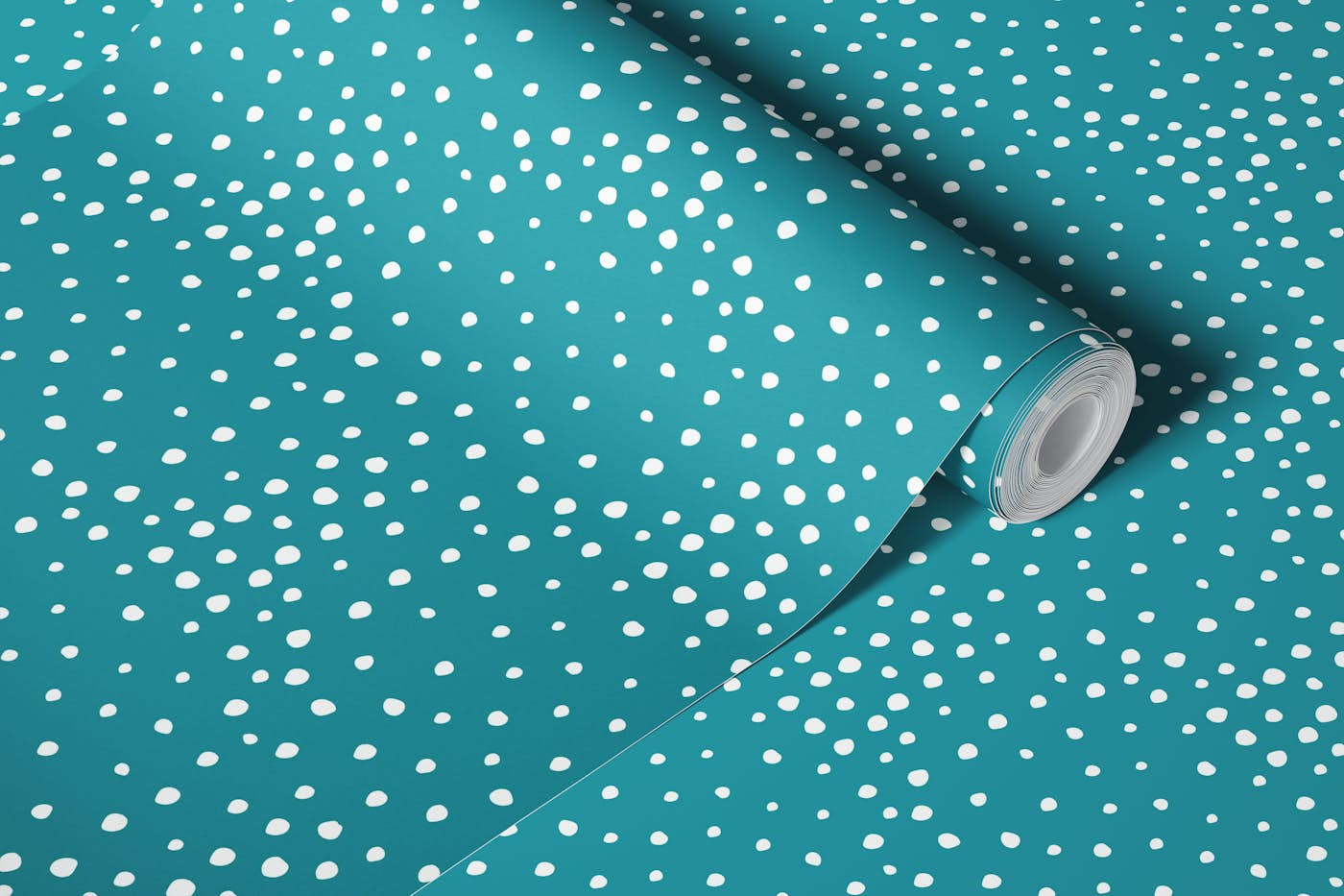 Turquoise Tranquility: Abstract Dots Blender Design - GD23-A17 wallpaper roll