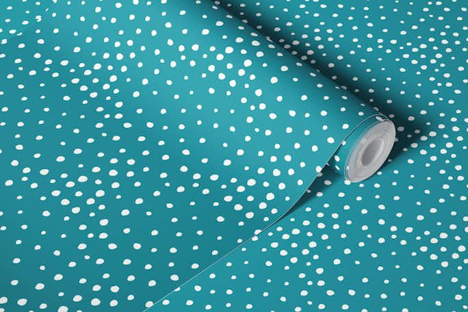 Turquoise Tranquility: Abstract Dots Blender Design - GD23-A17wallpaper roll