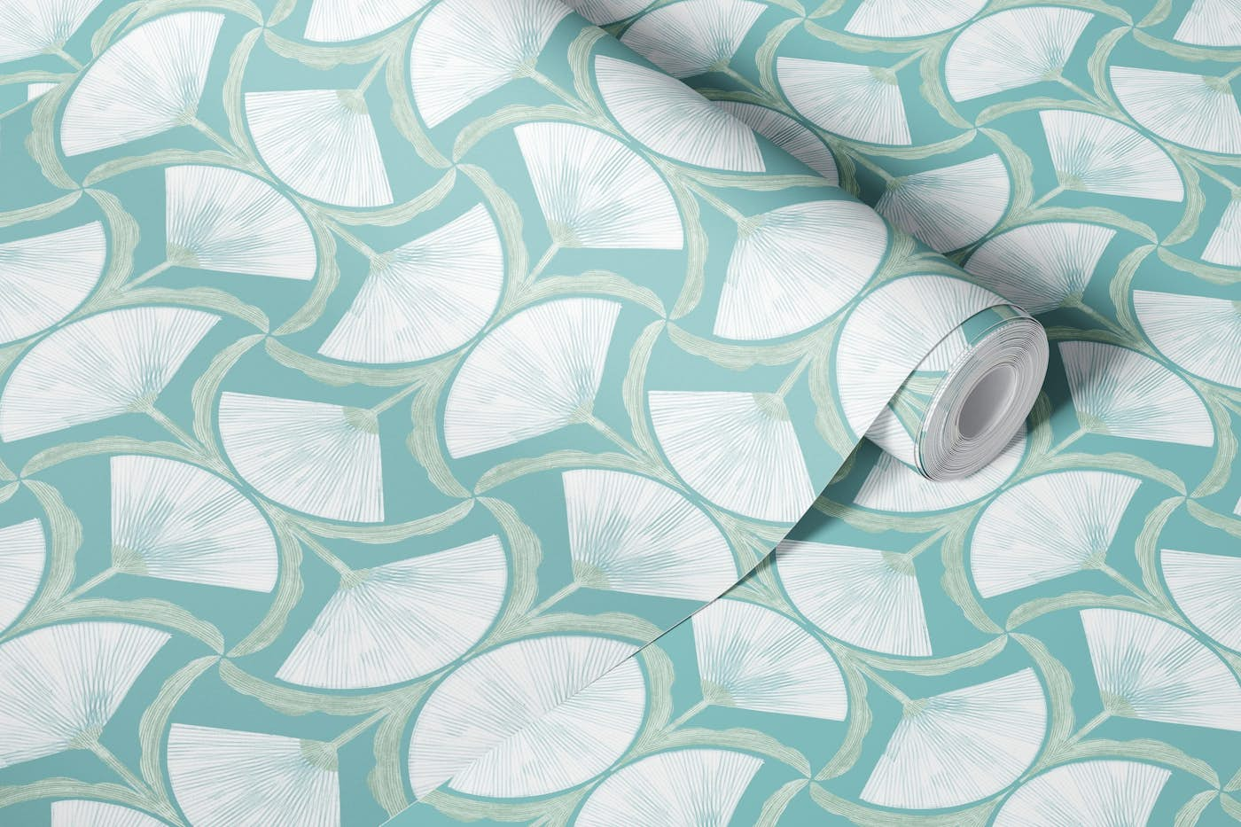 Ultra steady florals - teal - GD23-A44 wallpaper roll