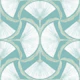 Coastal Art Deco Fan Geometric on teal