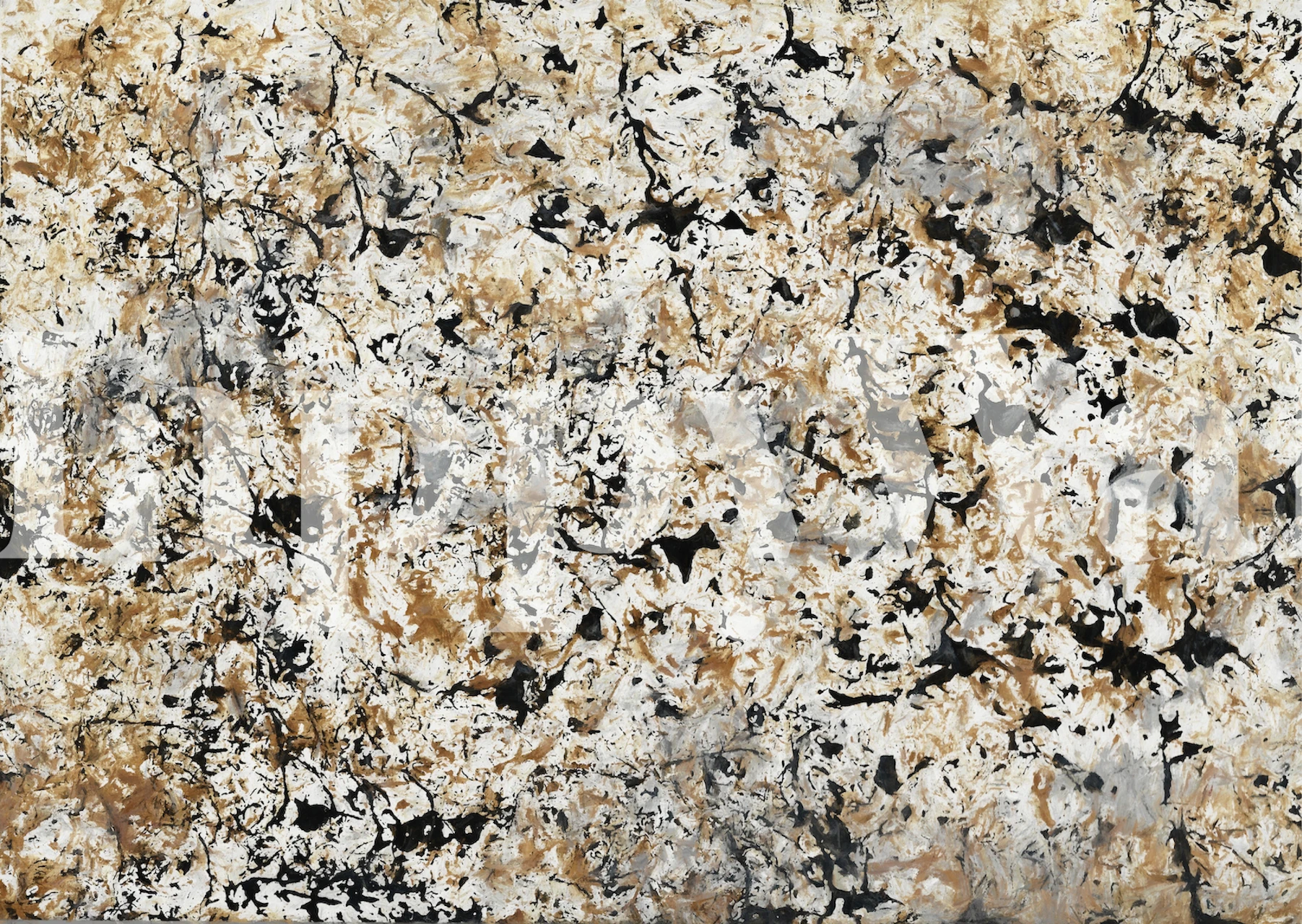 Abstract black and gold marbled wallpaper design