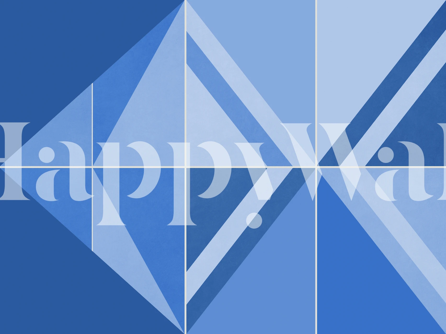 Geometrijska plava piramida u sobi