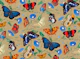 Papillonia - Morning Glory with Butterflies in Beige