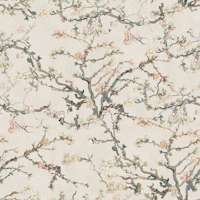 Van Gogh Almond Blossom in cream wallpaper tapetit