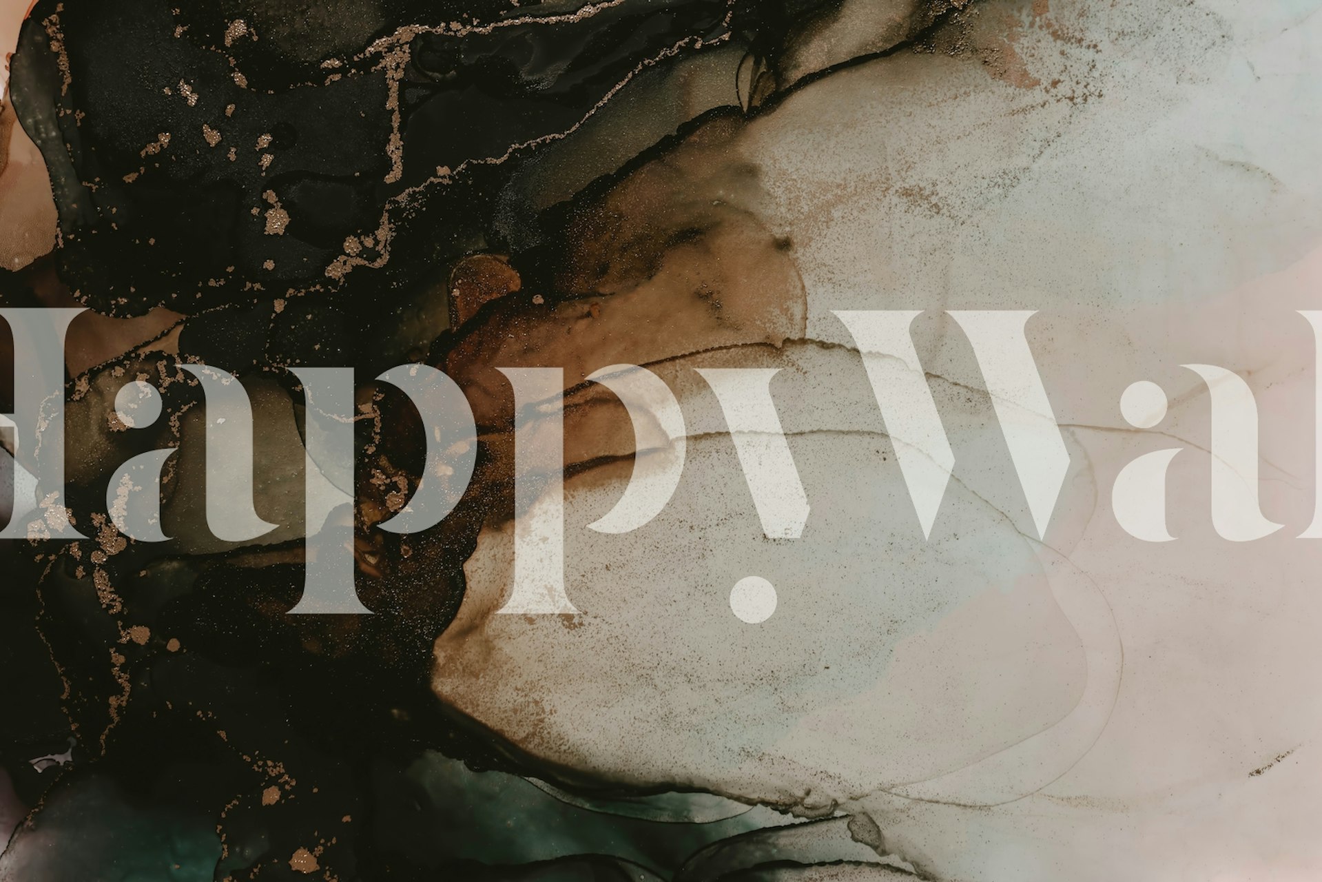 Papel pintado de lujo Emerald Green y Caramel Abstract