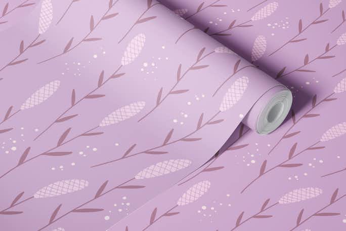 Kaveldun violettwallpaper roll
