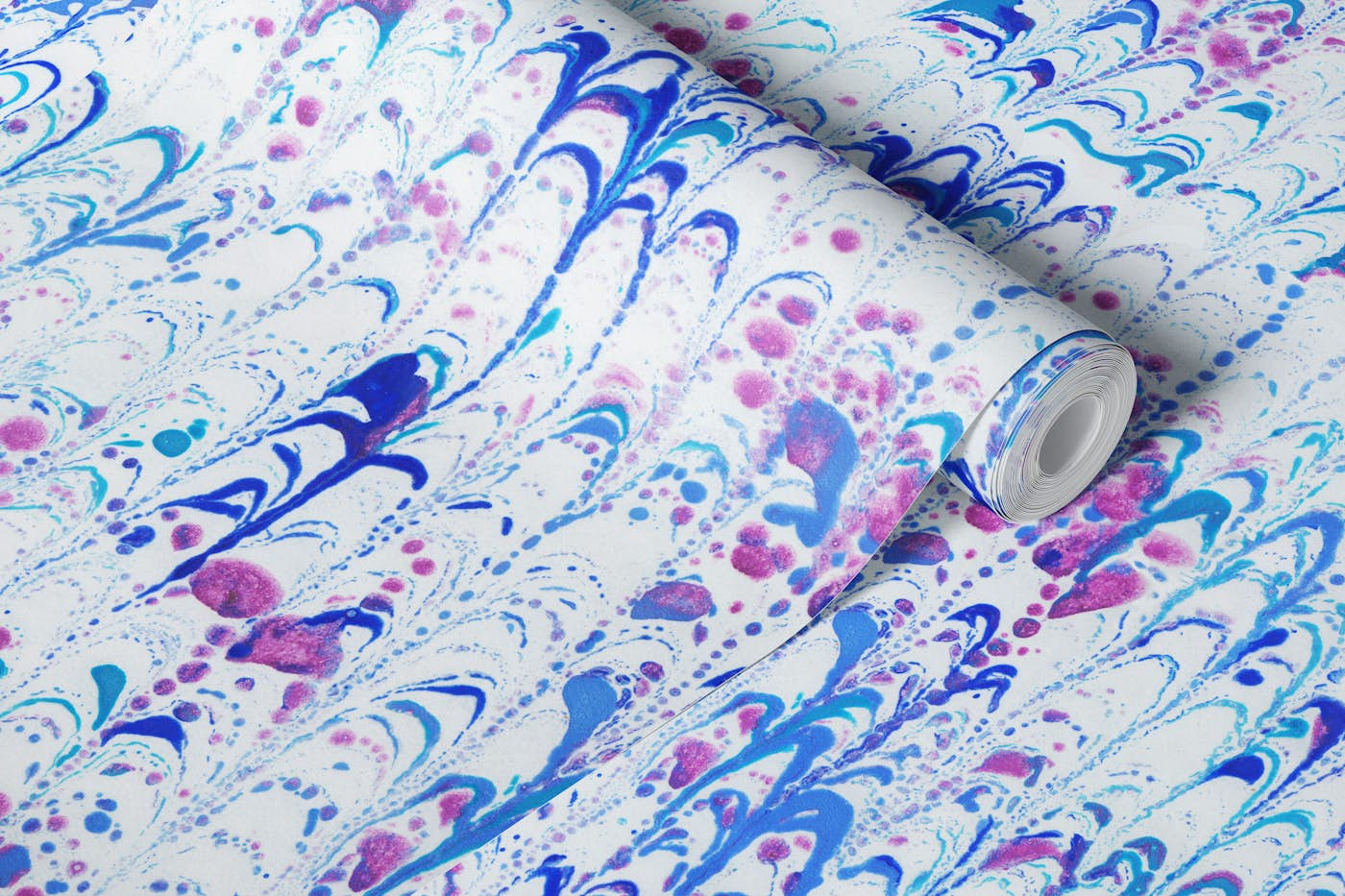 Marbled paper art wallpaper roll