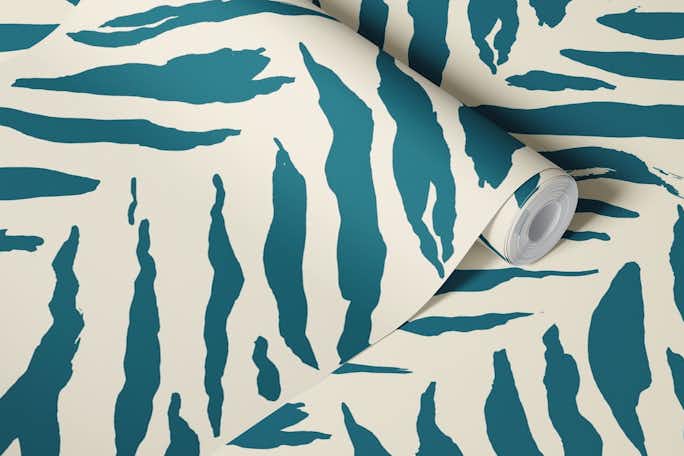 Tiger Stripes - bold animal print - bluewallpaper roll